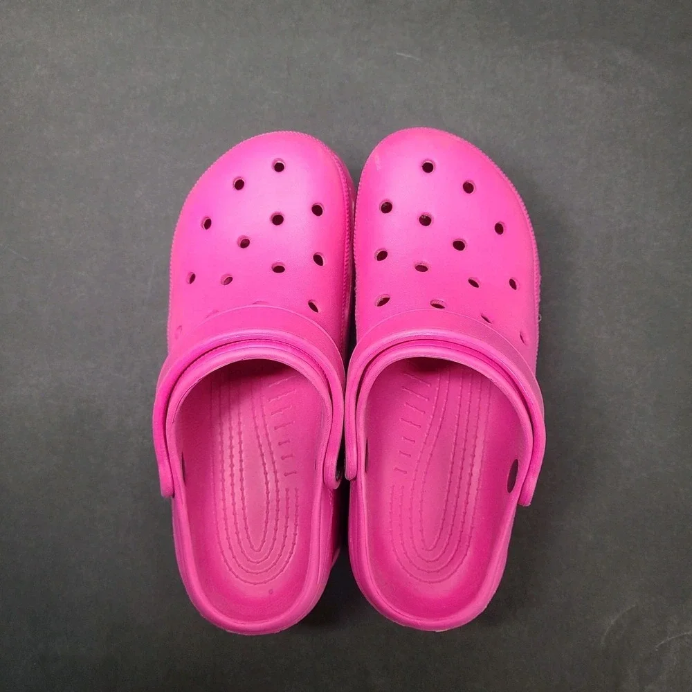 Platform Clogs Womens Size 6 Pink EVA Chunky Foam Slides Y2K Barbiecore